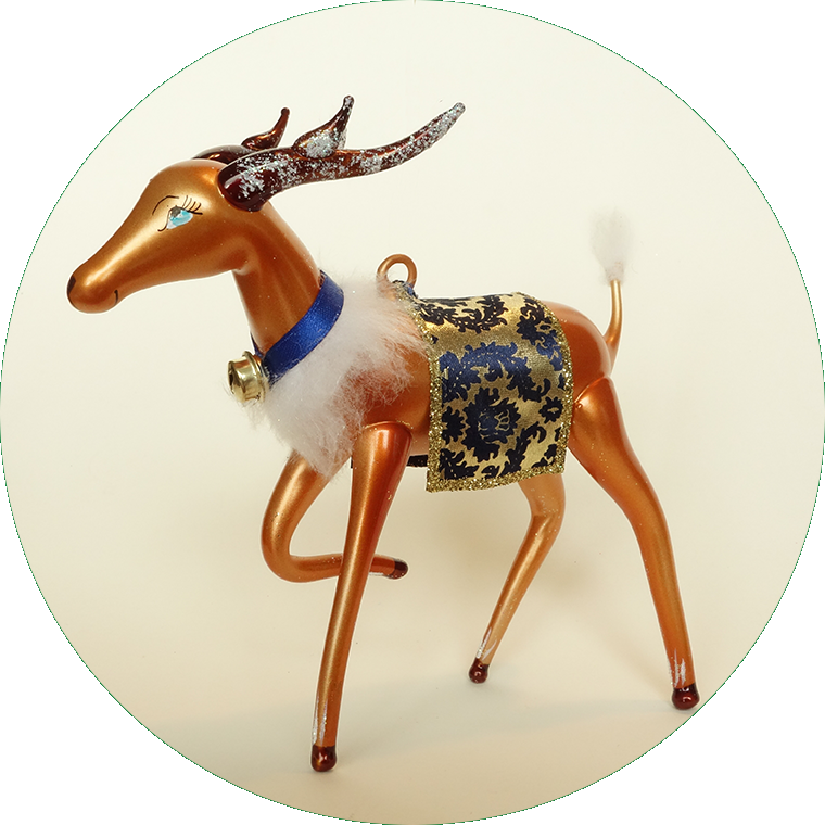 Rentier, Sattel blau, A1981.1