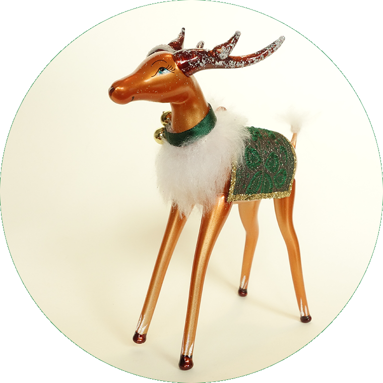 Rentier, Sattel grün, A1981.2