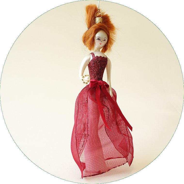 Dame im roten Kleid, DO7500